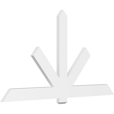 Ekena Millwork Kennewick Architectural Grade PVC Gable Bracket, 84"W x 45 1/2"H x 2"D x 6"F, 13/12 Pitch GBP084X46X0206KEN00